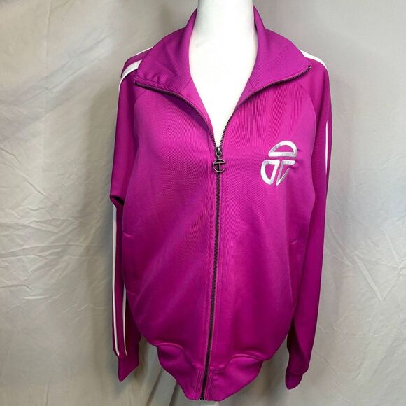 Telfar Pants - Telfar Cropped Hot Pink Track Zip Athletic Jacket & Pants Set Sweat Suit NWT